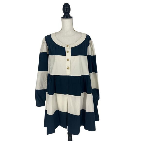 Moschino Couture Vintage Cruise me Baby Stripe Button Front Dress - Picture 3 of 15